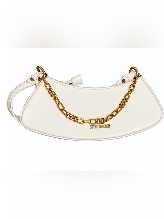 Steve Madden Handbags - Steve Madden Ivory Shoulder Bag with Gold Chain Accent NWT!